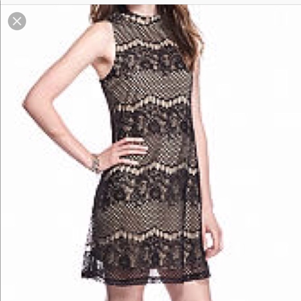Love, Fire black lace shift dress